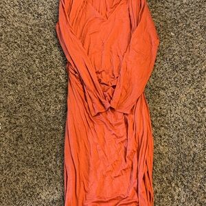 VENUS Vibrant Orange Long Sleeve Dress